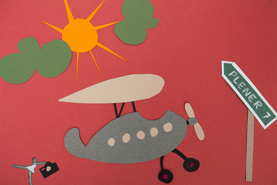 Wycinanka obrazowo ilustrująca proces zastanawiania się nad celami plenerów fotograficznych.